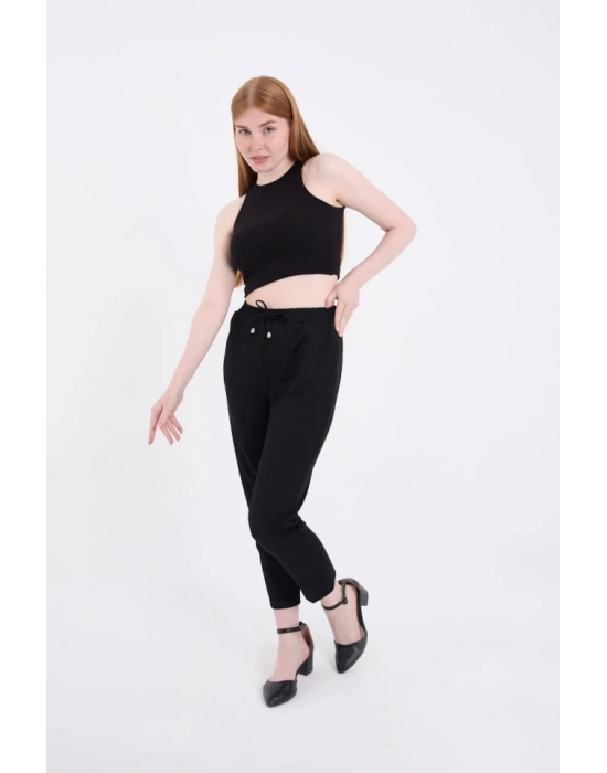 Tam Kalıp Basic Eşofman Pantolon  iyah