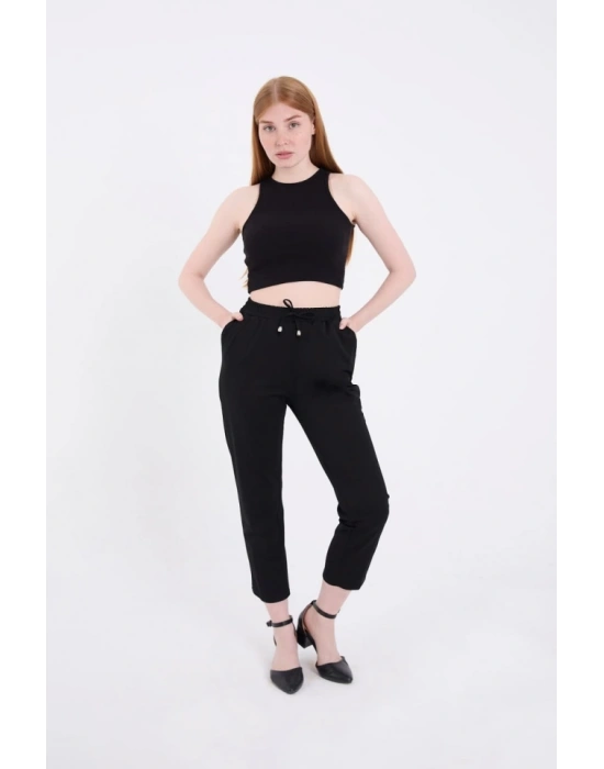 Tam Kalıp Basic Eşofman Pantolon  iyah