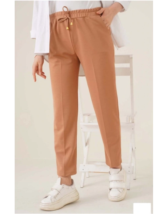 Tam Kalıp Basic Eşofman Pantolon  Kahverengi