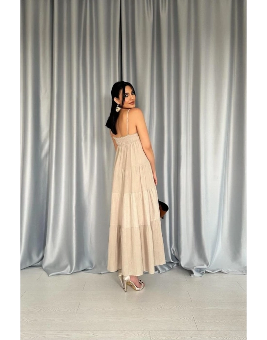 Taş Askılı Parçalı üslin Elbise