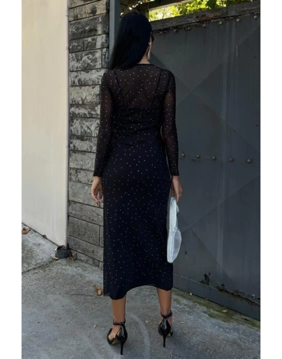 Taş İşlemeli Premium Tül Elbise 2829