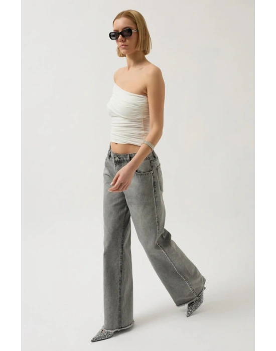 Taş Şerit Detaylı Jean