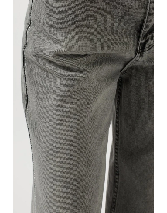 Taş Şerit Detaylı Jean