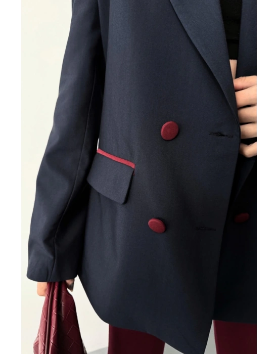 TASARI CEKET KAPLAA DÜĞELİ  Lacivert