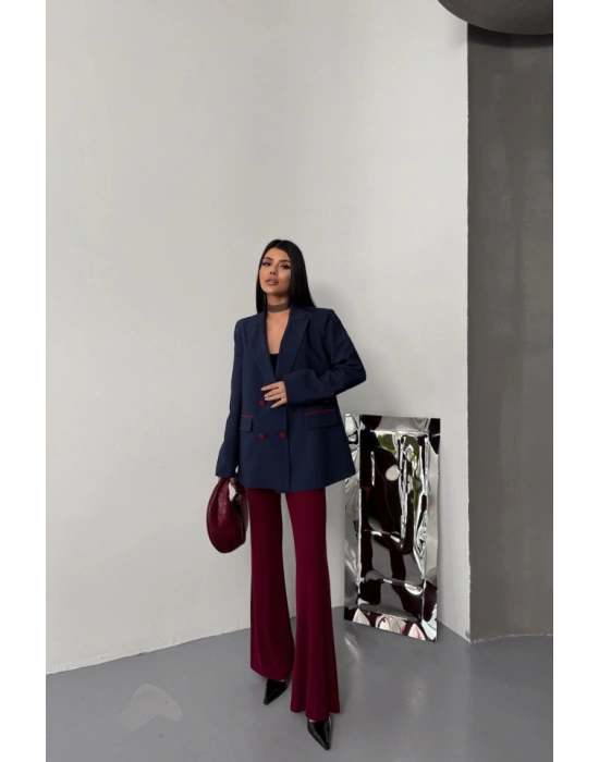 TASARI CEKET KAPLAA DÜĞELİ  Lacivert