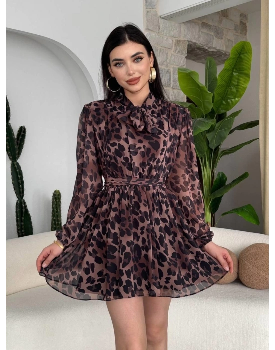 Tepa Fiyonk Detay Elbise