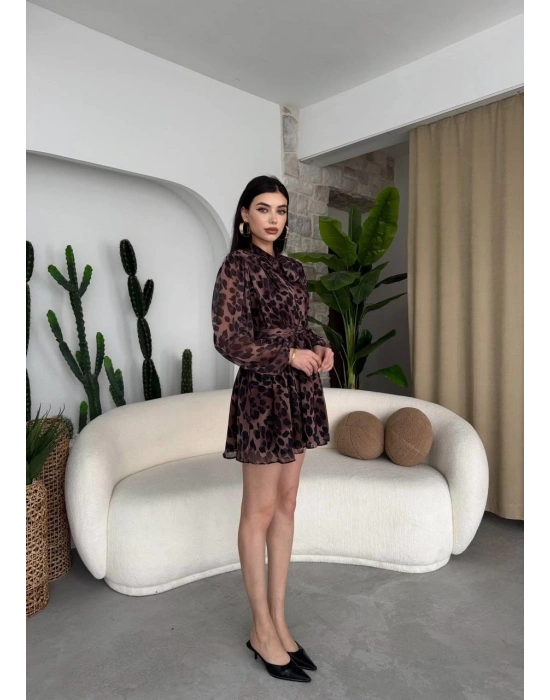 Tepa Fiyonk Detay Elbise