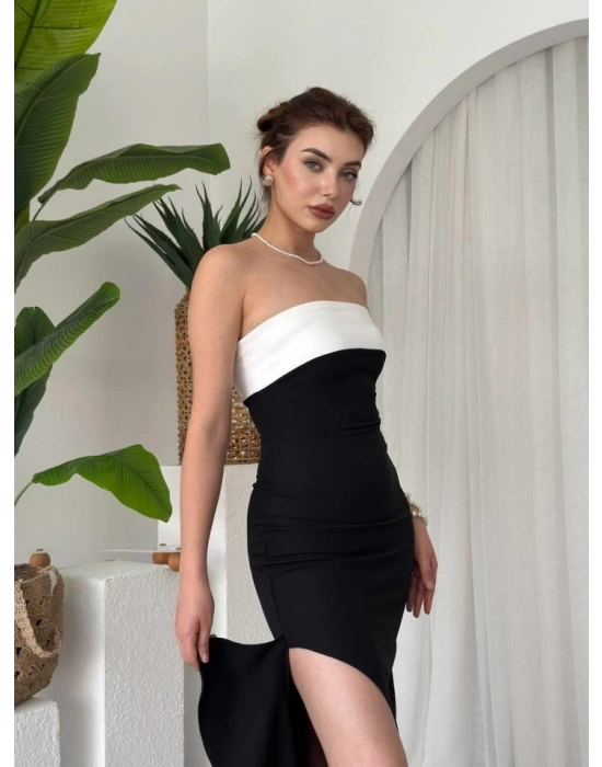 Terk Yırtmaç Detaylı Elbise