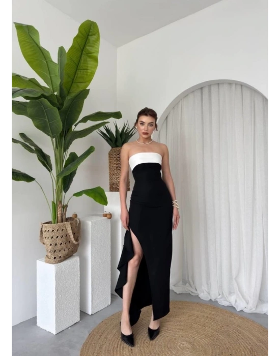 Terk Yırtmaç Detaylı Elbise