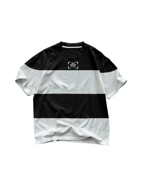 Tişört Tasarla Çizgili  Beyaziyah