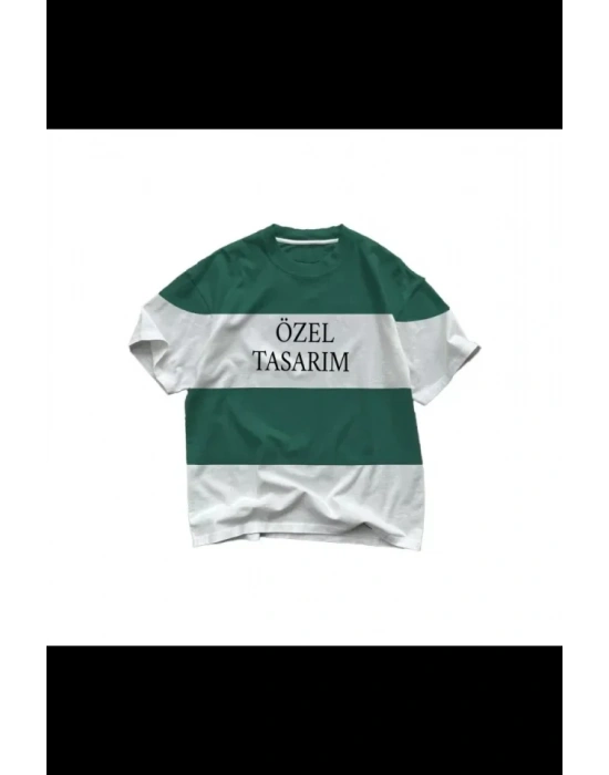 Tişört Tasarla Parçali İki İplik Oversize