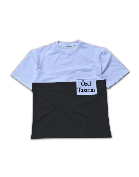 Tişört Tasarla Torba Cep Detaylı Parçalı