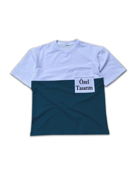 Tişört Tasarla Torba Cep Detaylı Parçalı