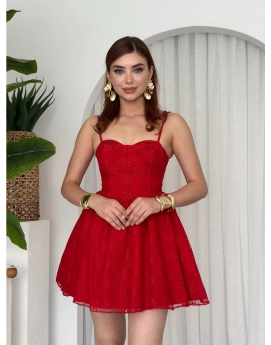 Toba İp Askılı Elbise