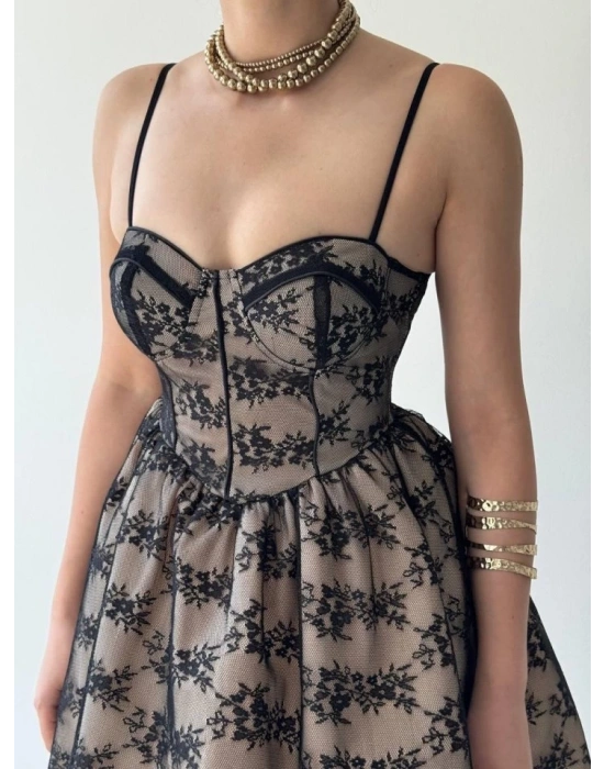 Toba İp Askılı Elbise