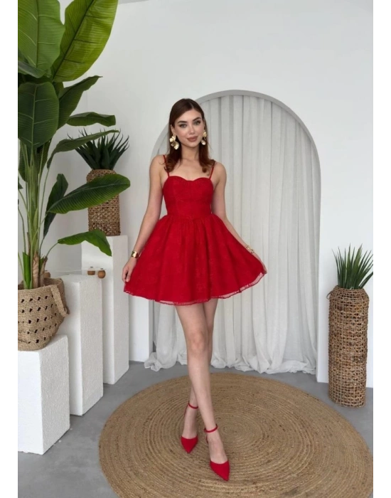 Toba İp Askılı Elbise