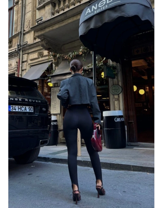 Toparlayıcı Füzo Tayt ikralı Ayak Detaylı  iyah