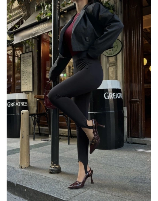 Toparlayıcı Füzo Tayt ikralı Ayak Detaylı  iyah