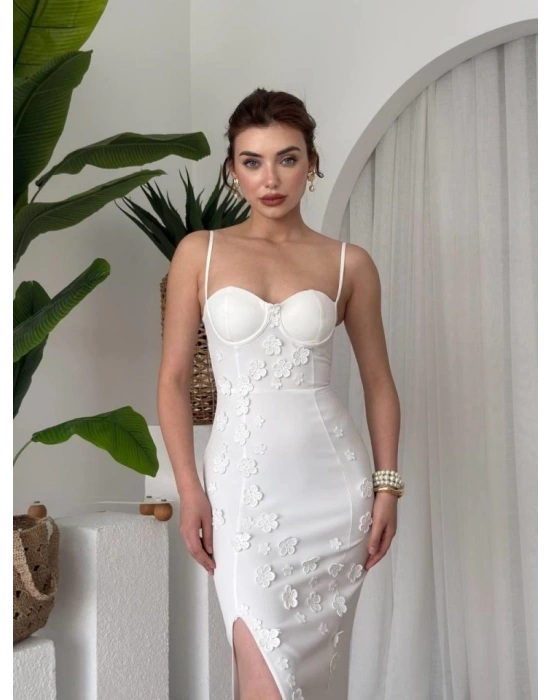 Stor Gül Detaylı Elbise