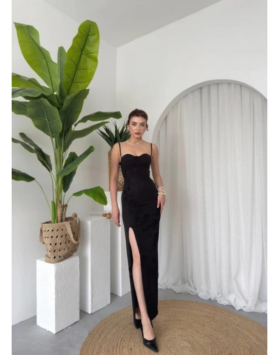 Stor Gül Detaylı Elbise