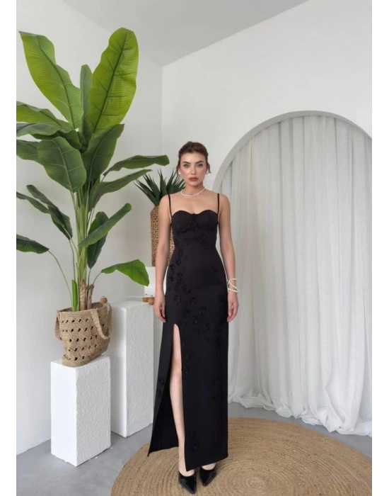 Stor Gül Detaylı Elbise