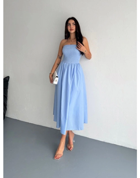 traplez Pileli Elbise  Açık avi