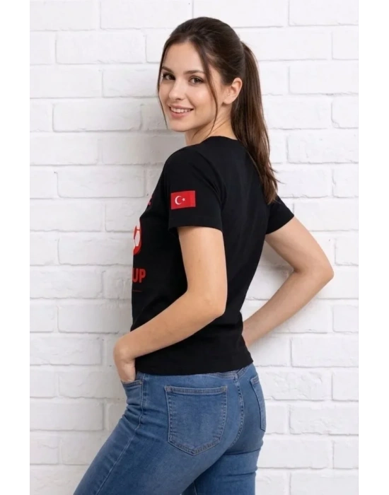 Türkiye World Cup 2026 Baskılı Tişört Futbol Temalı Forma Thirt  iyah