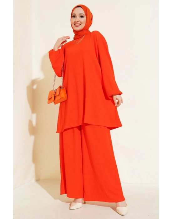 Turuncu Tunik Pantolon Alt Üst Takım 6663
