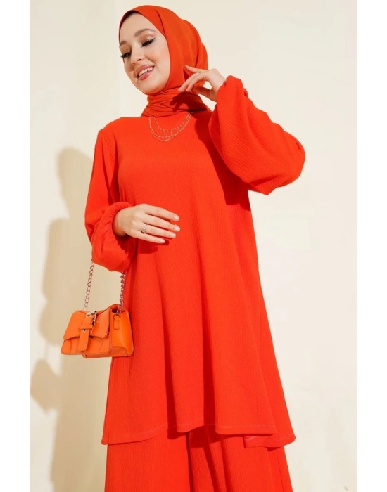 Turuncu Tunik Pantolon Alt Üst Takım 6663