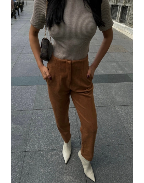 SÜET PANTOON PENSİ  Taba