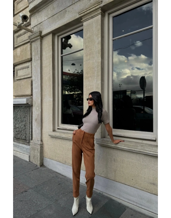 SÜET PANTOON PENSİ  Taba