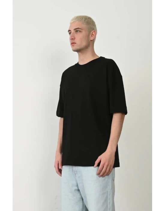 Unisex Basic Bisiklet Yaka Oversize Thirt  iyah