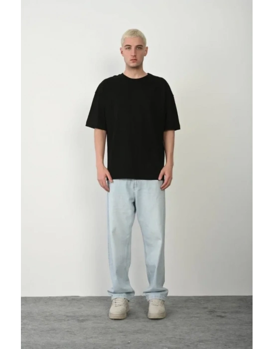 Unisex Basic Bisiklet Yaka Oversize Thirt  iyah