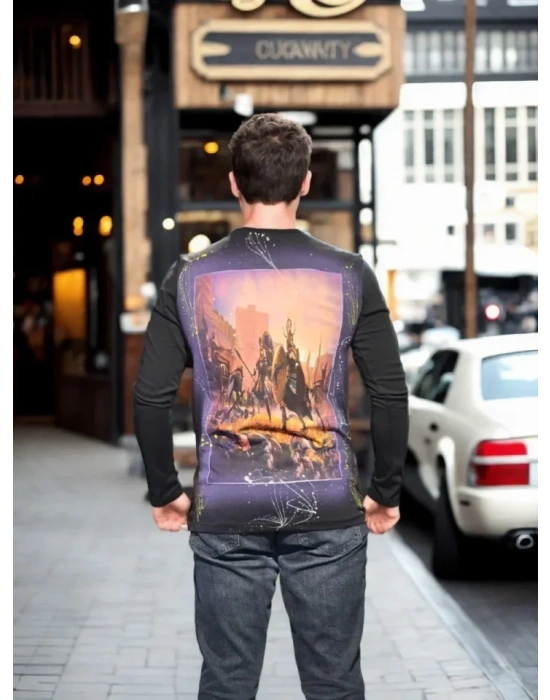 Unisex Bisiklet Yaka Uzun Kollu Thirt  iyah