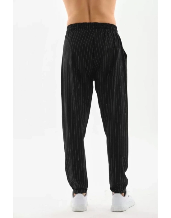 Unisex Çizgili Eşofman Altı  iyah