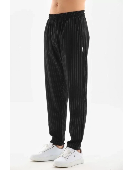 Unisex Çizgili Eşofman Altı  iyah