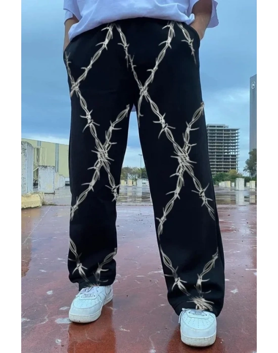 Unisex Dijital Baskılı Eşofman Altı  iyah