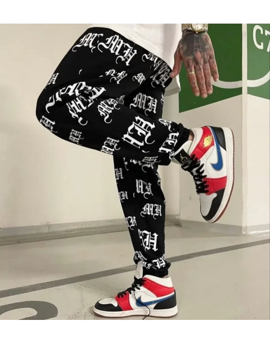 Unisex Dijital Baskılı Eşofman Altı  iyah