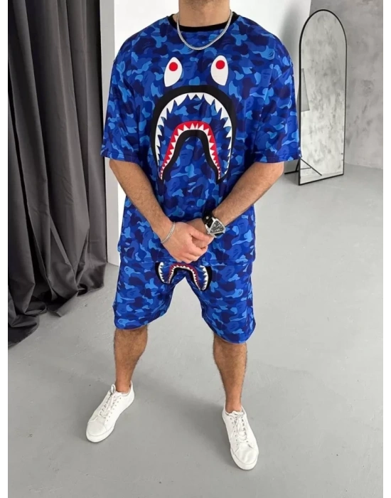 Unisex Dijital Baskılı Şortlu Takım  avi