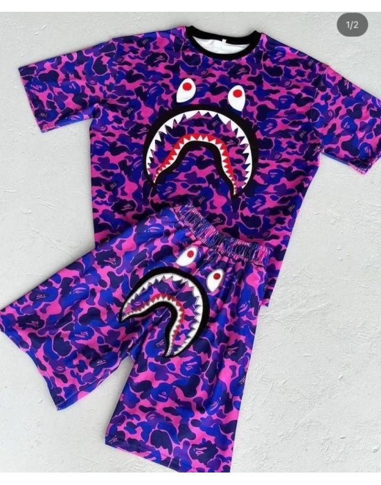 Unisex Dijital Baskılı Şortlu Takım  or