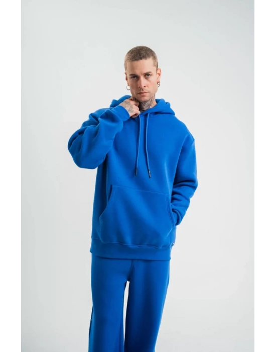 Unisex Double Oversize Kapşonlu Basic weathirt  avi