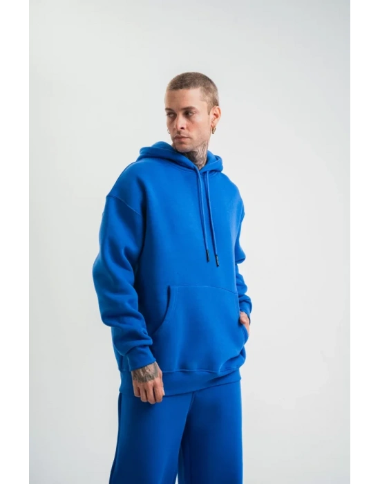 Unisex Double Oversize Kapşonlu Basic weathirt  avi