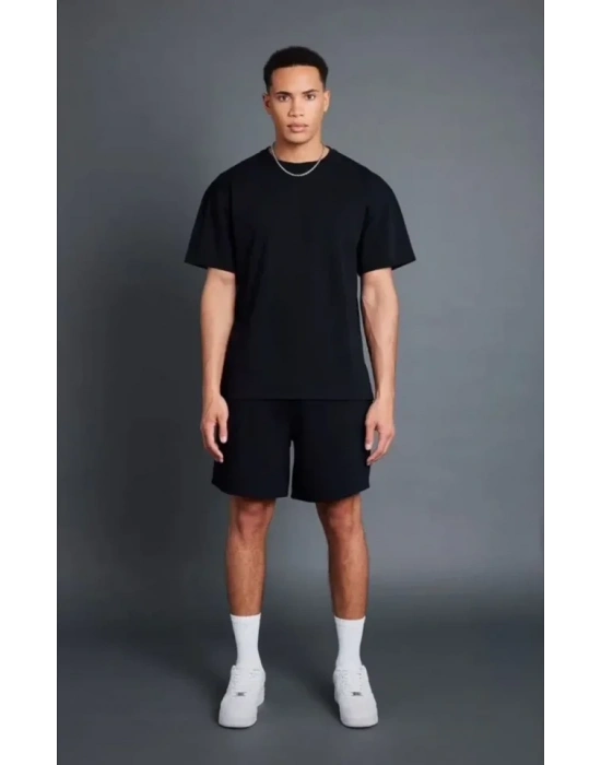 Unisex Düz Şortlu Takım  iyah