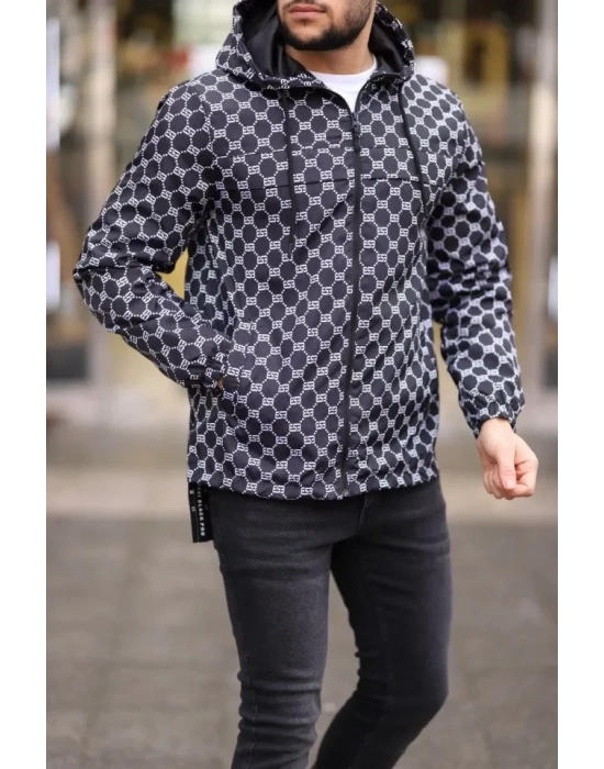 Unisex Kapüşonlu İçi Astarlı Yağmurluk  iyah