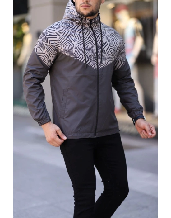 Unisex Kapüşonlu İçi Astarlı Yağmurluk  Kahve