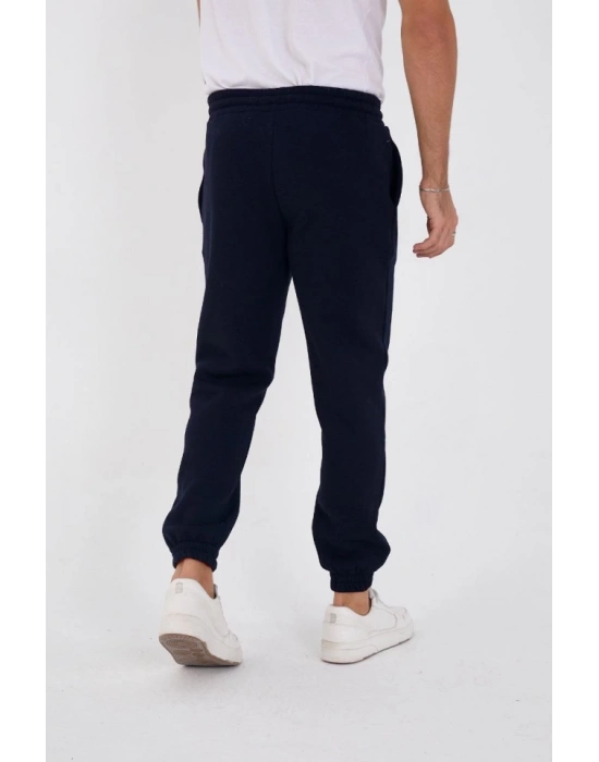 Unisex Kışlık Üç İplik astikli Eşofman Pantolon  acivert