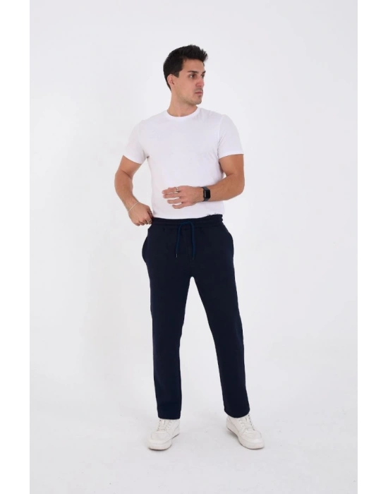 Unisex Üç İplik Basic Eşofman Pantolon  acivert