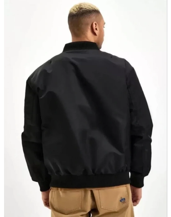 Unisex Uzun Kol Baskılı Bomber Ceket  iyah