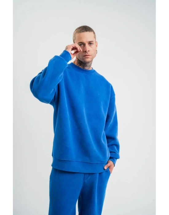 Unisex Uzun Kol Bisiklet Yaka Yıkamalı weathirt  avi