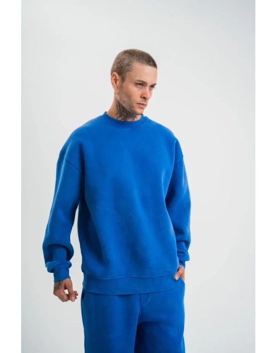 Unisex Uzun Kol Bisiklet Yaka Yıkamalı weathirt  avi